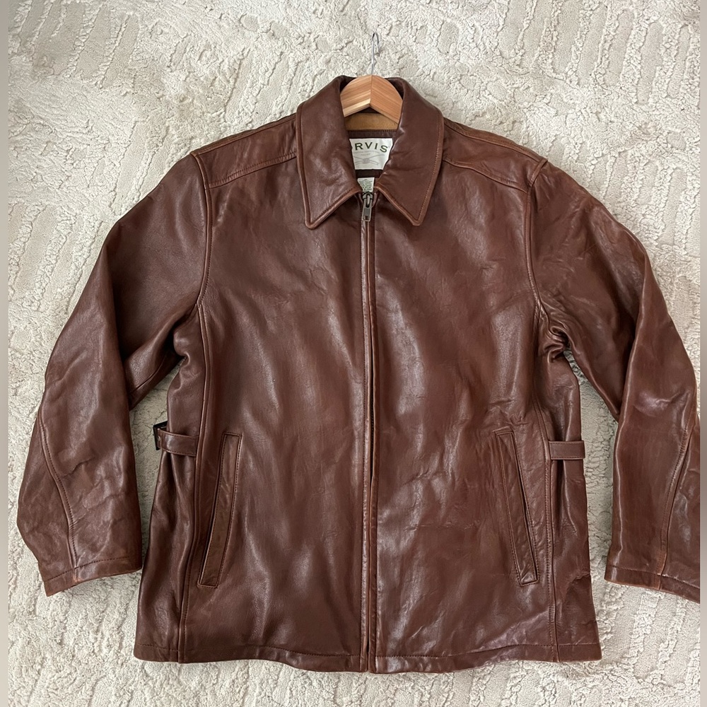 Orvis men’s Lambskin Leather Jacket M